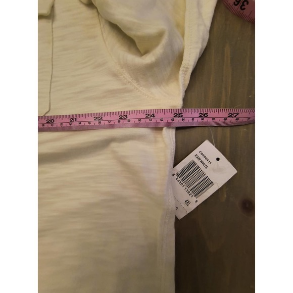 Cavi Long Sleeve 1/4 Button Henley Shirt White Pullover w/pockets Big Tall 4XL - Picture 12 of 14